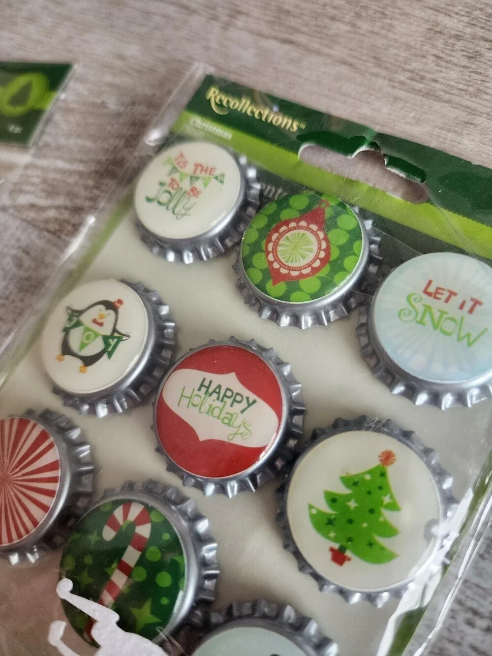 3D Stickers Large LOT - Recollections - Christmas Wreaths Wood Calendar NEW #32